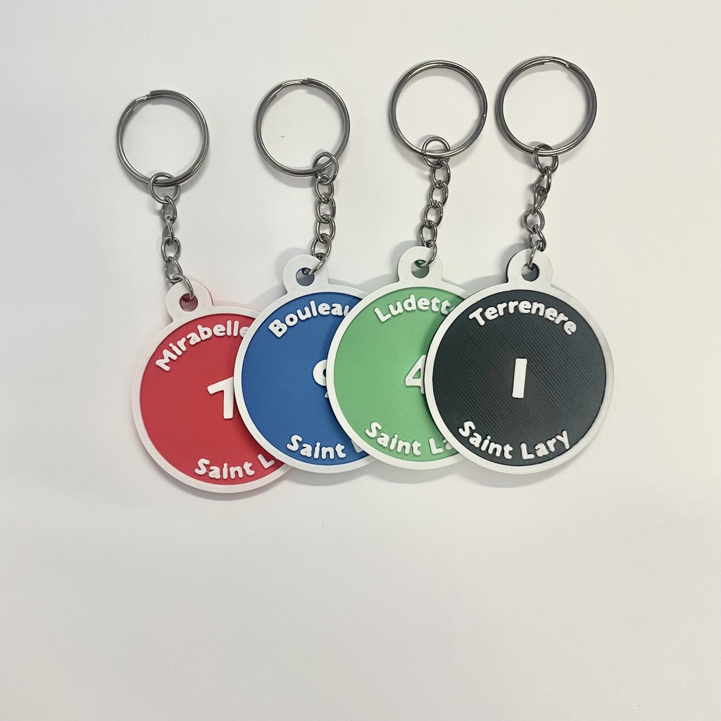 Porte-clefs balise de piste personnalisable