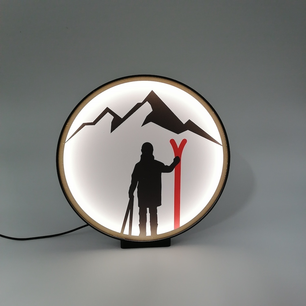 Lampes LED Skieur et horizon