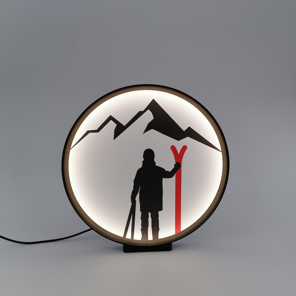 Lampes LED Skieur et horizon