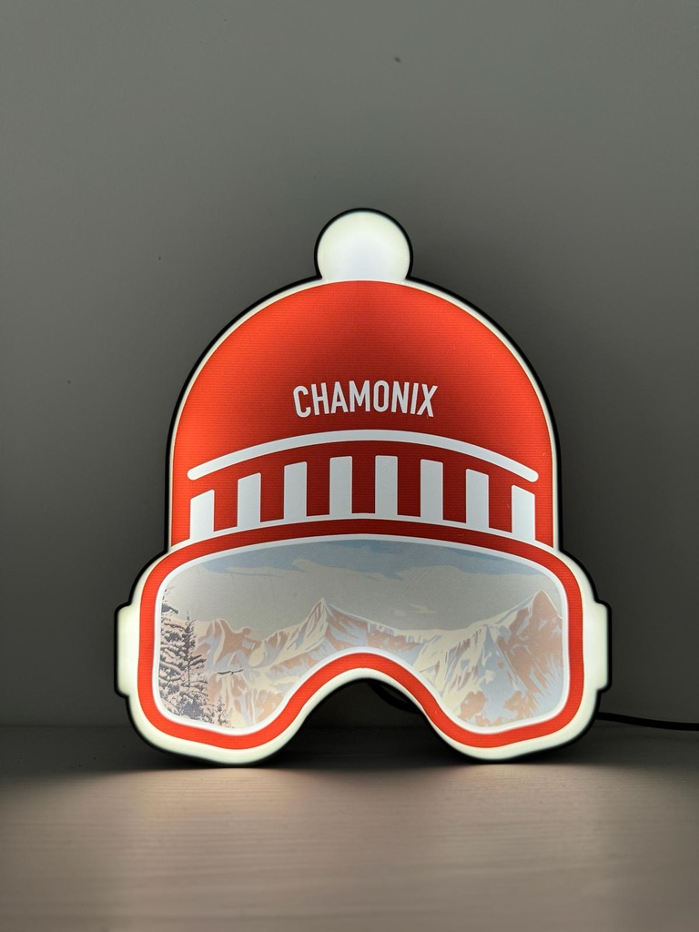 Lampe 3D LED - Masque Bonnet