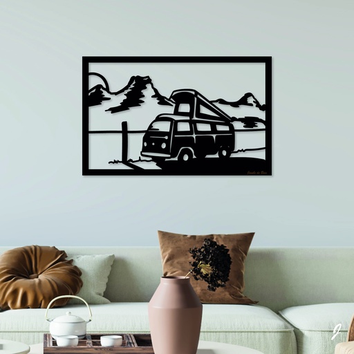 Tableau en bois décoratif découpé, évidé, L'Echappée 