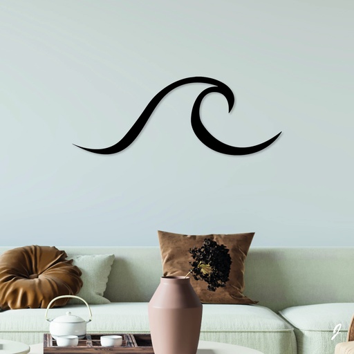 Tableau en bois décoratif découpé, évidé, La Vague Parfaite