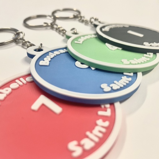 Porte-clefs balise de piste personnalisable